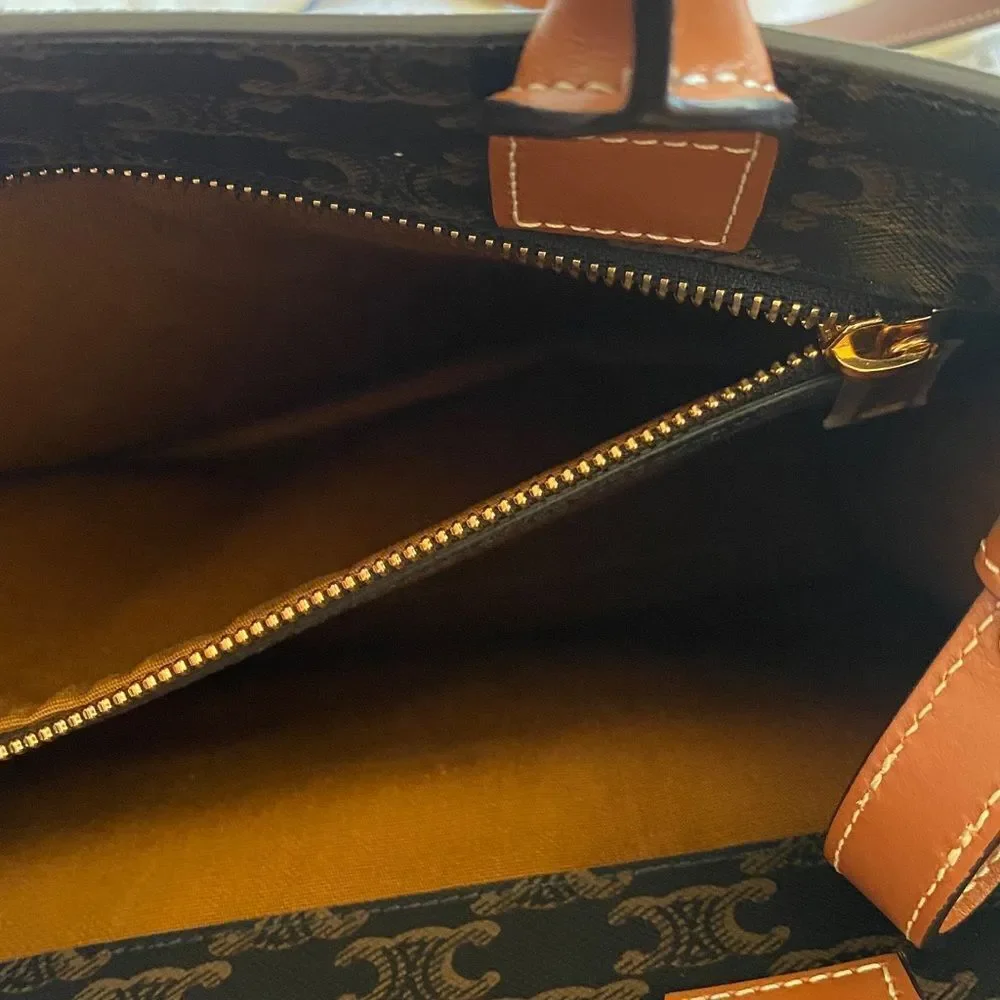 Celine Black and Tan Tote Bag